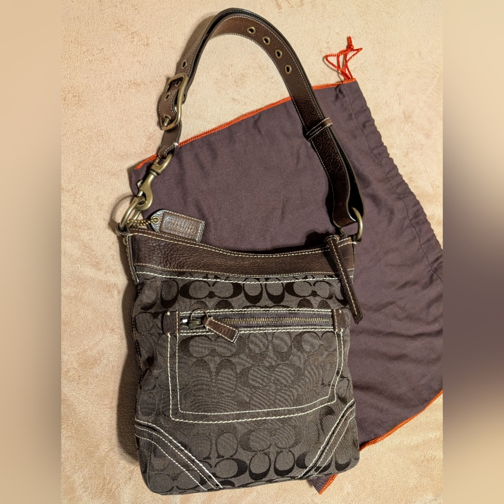 Coach® 2006 Signature Jacquard Hobo/Duffle Shoulder Bag